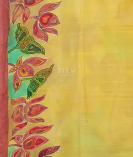 Yellow Pure Silk Saree T4836603