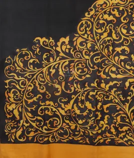 Black Pure Silk Saree T4836564