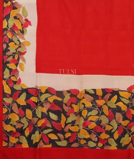 Red Pure Silk Saree T3857314