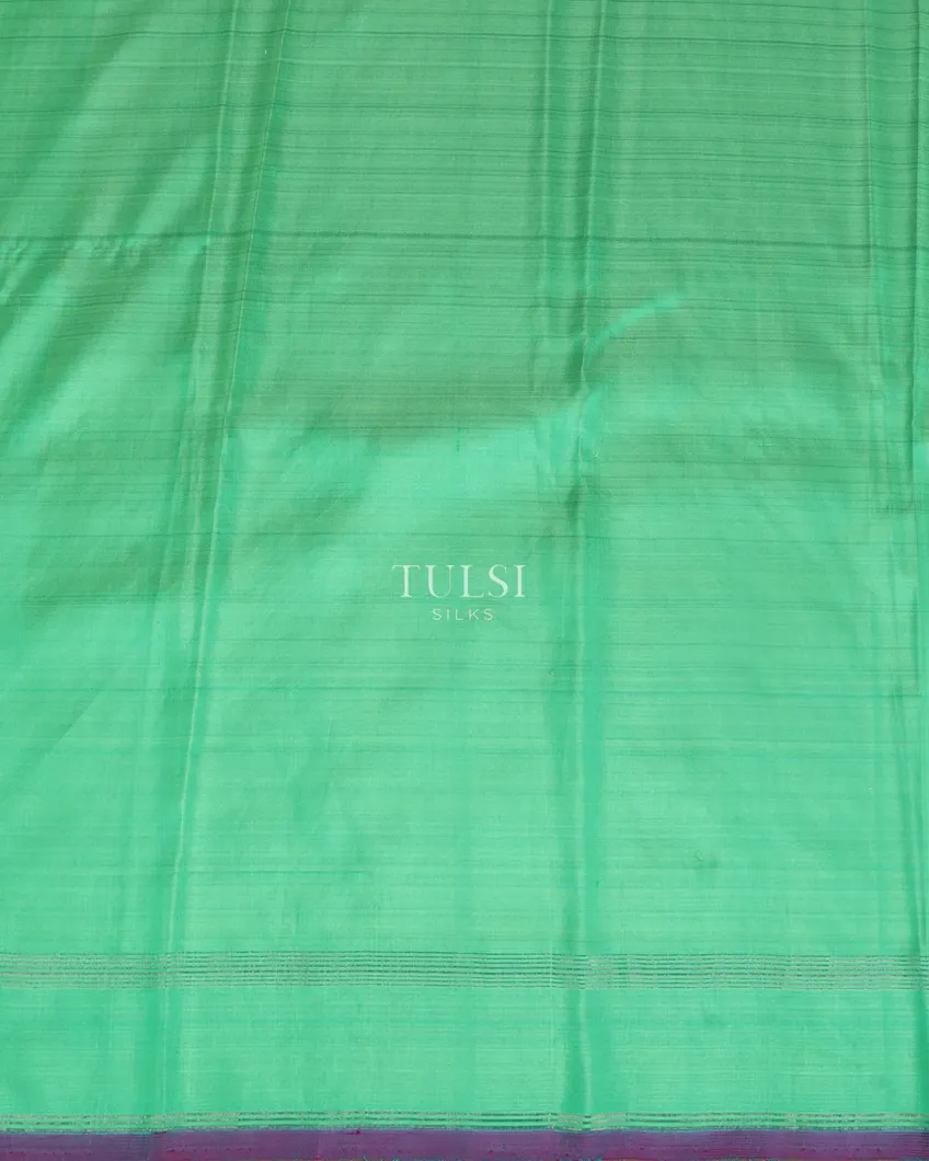 Blue Printed Kanjivaram Silk Saree T4784203