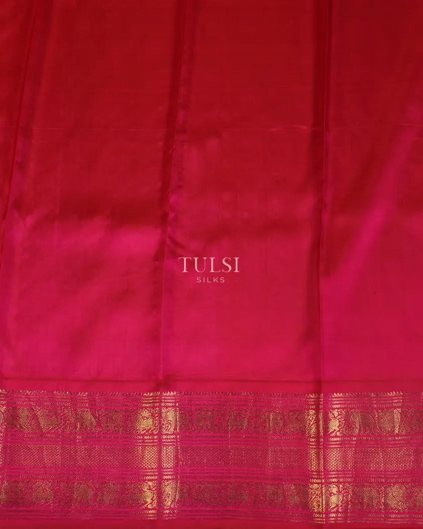 Off-White Printed Kanjivaram Silk Saree T4601973