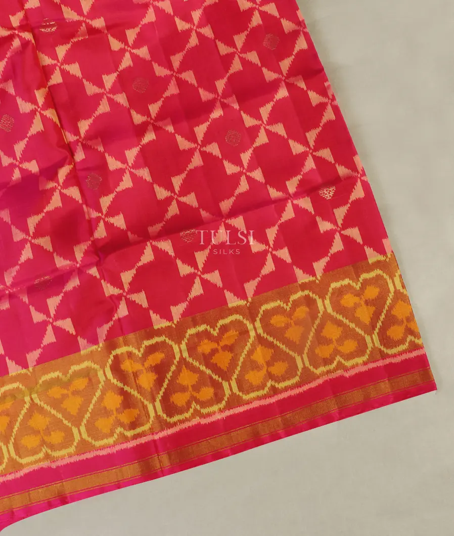 Magenta Patola Silk Saree T474602-image