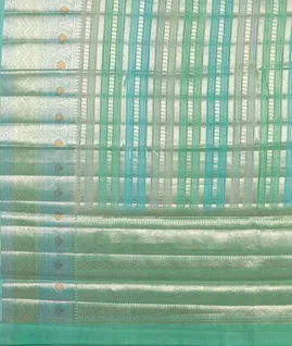 Bluish Green Chaniya Silk Saree T4935094