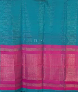 Blue Woven Raw Silk Saree T4723954