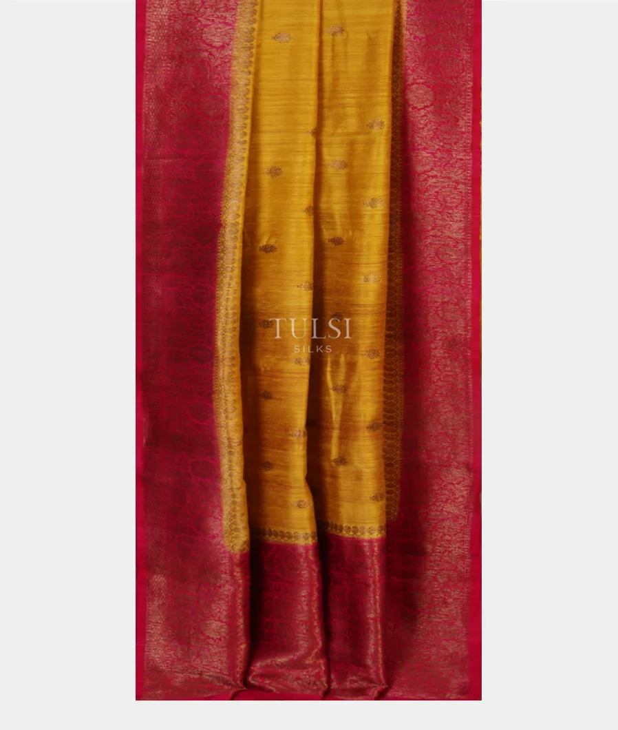 Yellow Banaras Tussar Saree T5025632