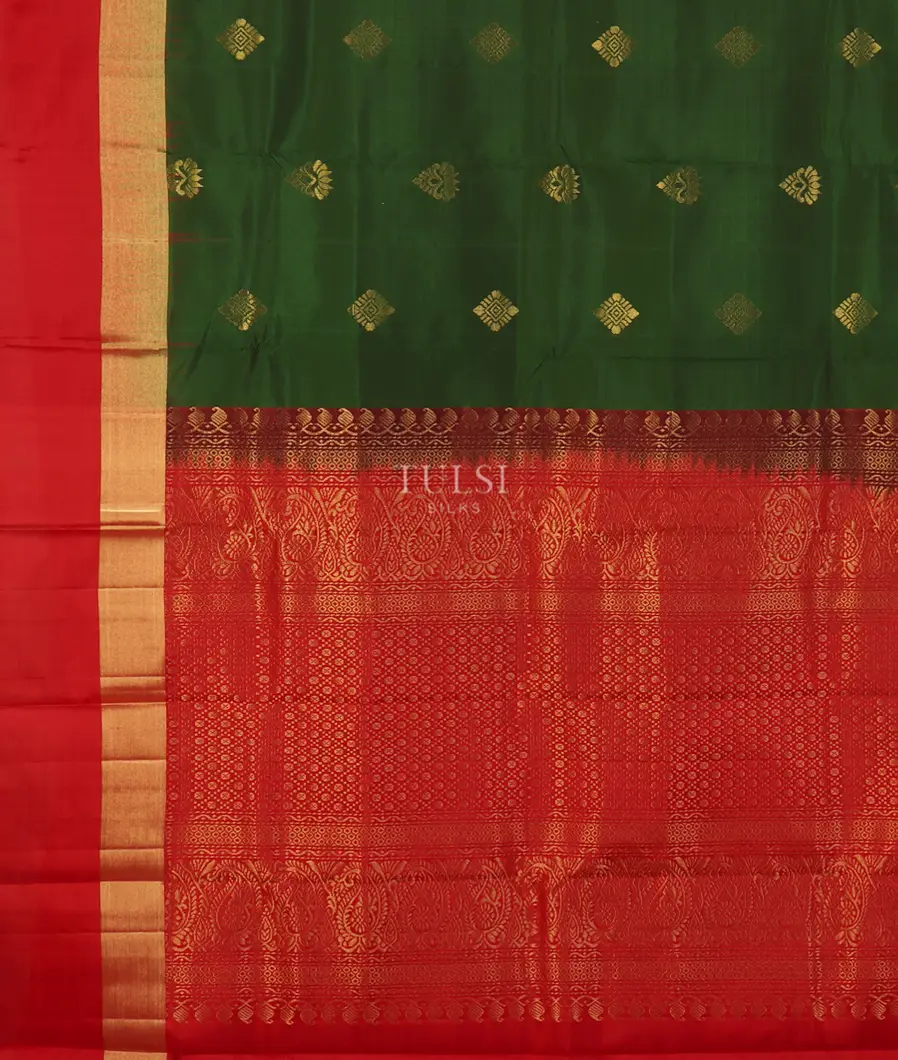 Green Soft Silk Saree T5046954