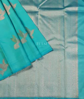 Blue Handwoven Kanjivaram Silk Saree T4946844
