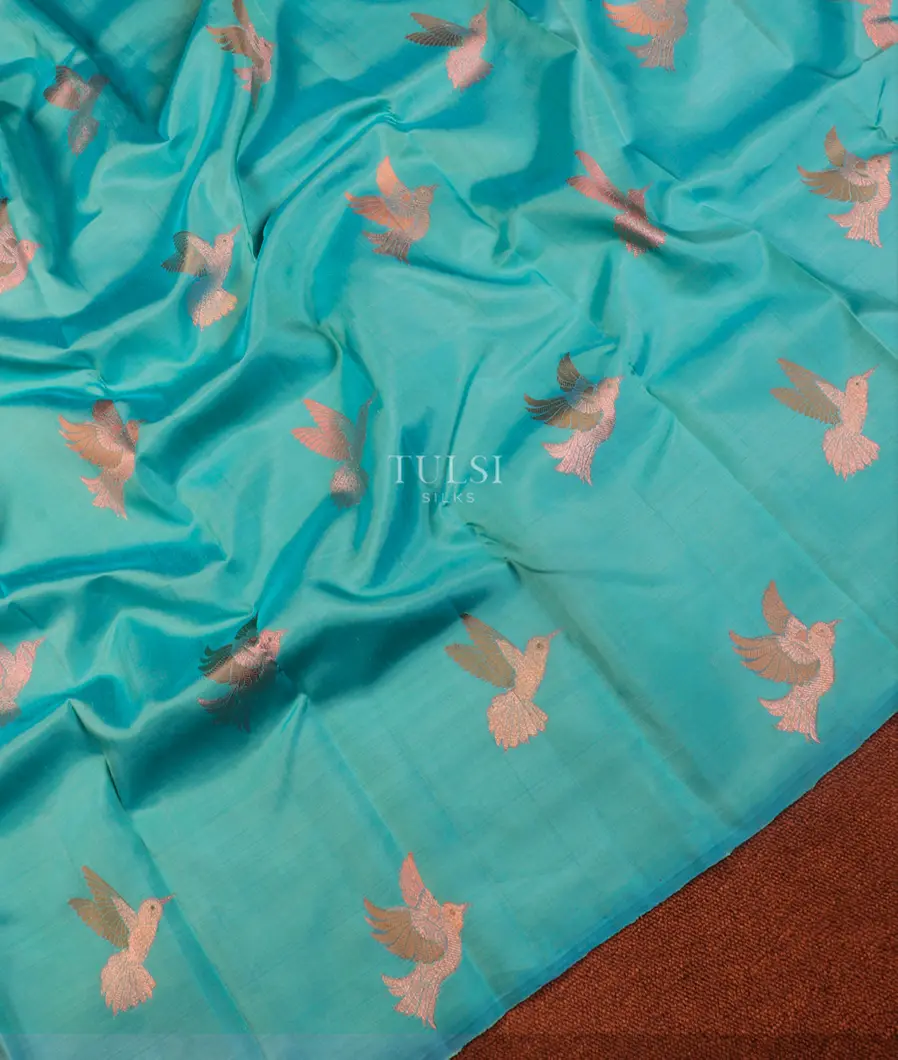 Blue Handwoven Kanjivaram Silk Saree T4946842