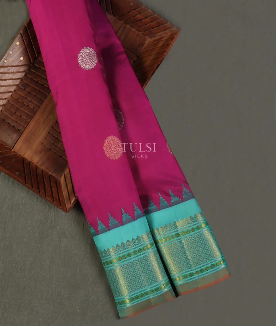 Purple Gadwal Silk Saree T505086-image