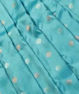 Blue Gadwal Silk Saree T5050654