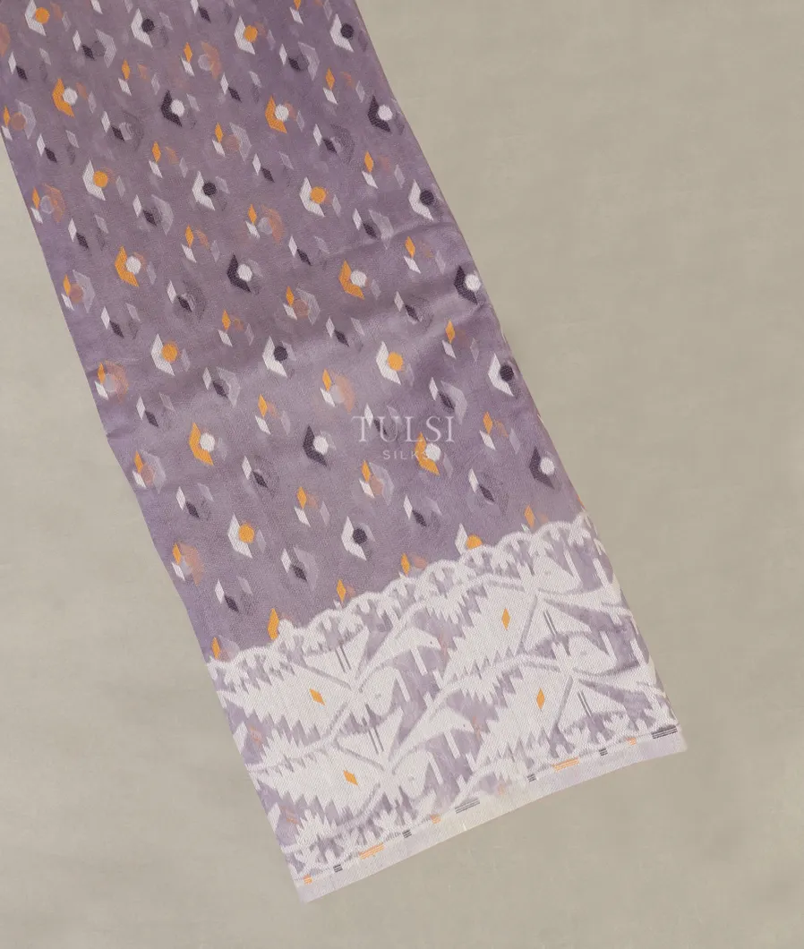 Lavender Dhakai Cotton Saree T504845-image