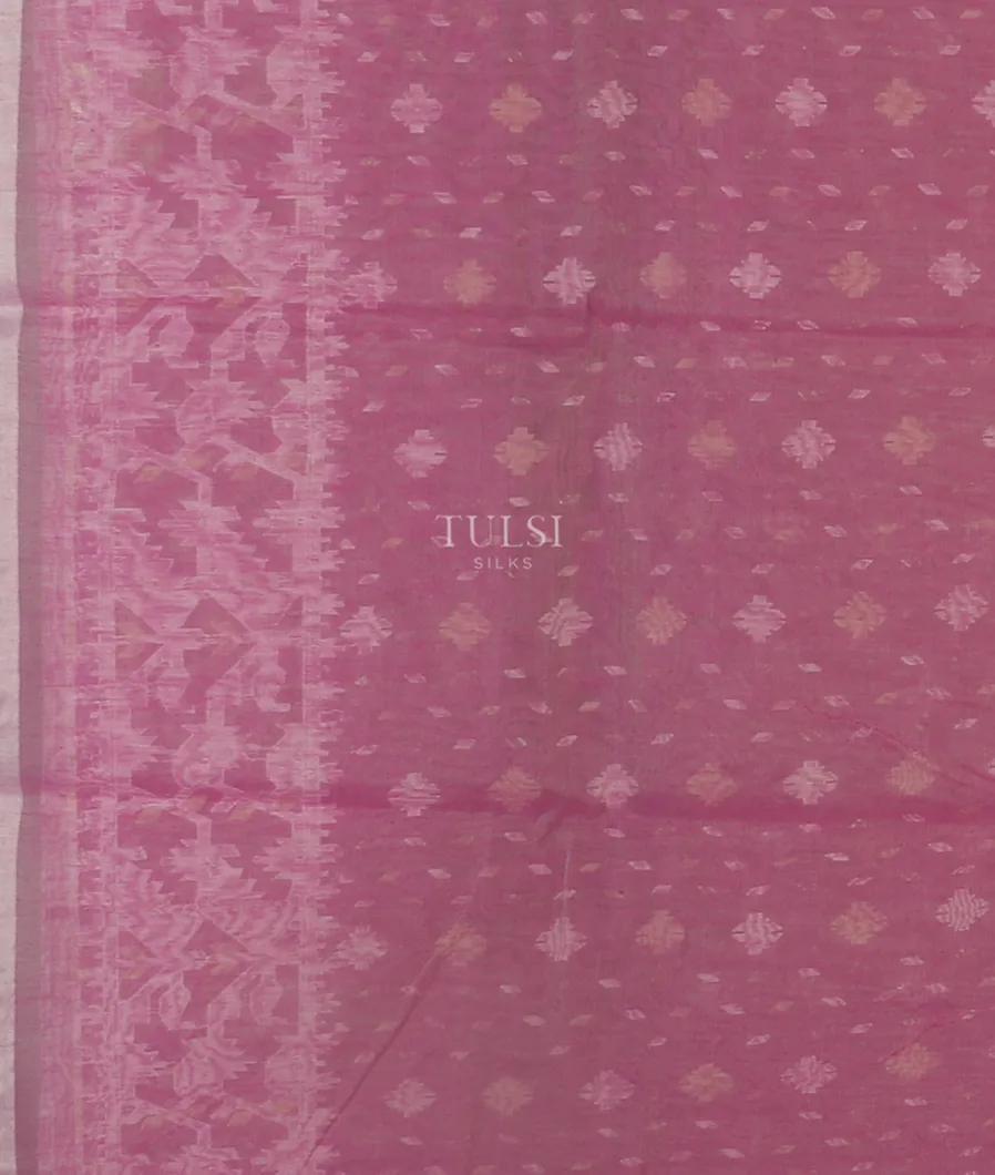Purple Dhakai Cotton Saree T5048733