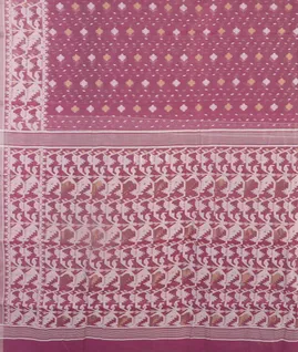 Purple Dhakai Cotton Saree T5048734