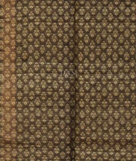 Green And Beige Tussar Printed Saree T4886283