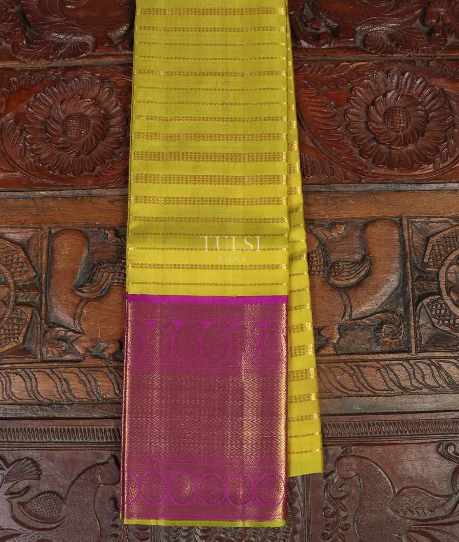 Green Handwoven Kanjivaram Silk Pavadai T440458-image