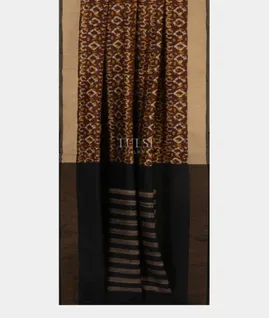 Brown Tussar Printed Saree T1768212