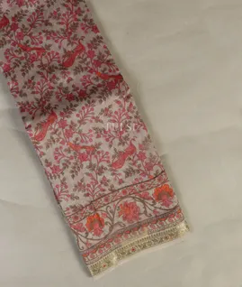 Grey Soft Printed Cotton Saree T4915091