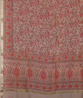 Grey Soft Printed Cotton Saree T4915094