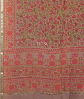 Grey Soft Printed Cotton Saree T4915114
