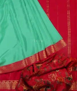 Green Mysore Silk Saree T3284032