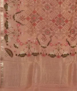 Pink Kora Organza Printed Saree T4831074