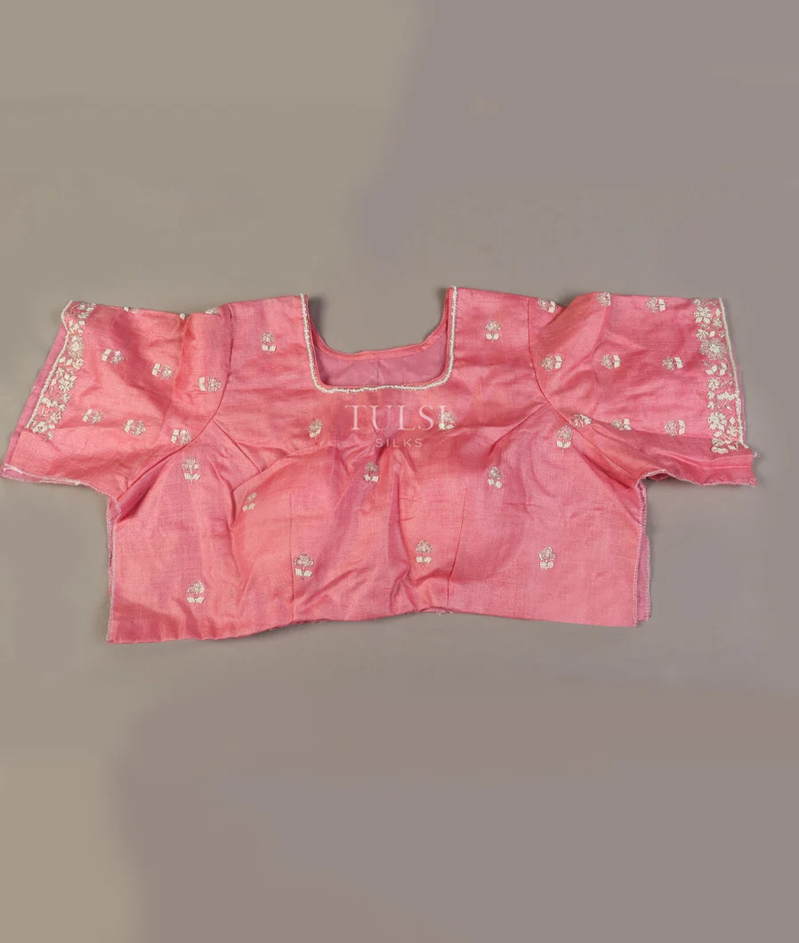 Pink Tussar Embroidery Blouse T506983-image