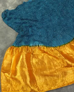Blue Bandhani Kanjivaram Pavadai T2956162