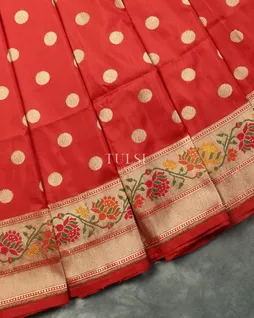 Red Banaras Silk Saree T4543924