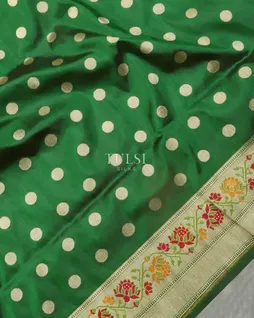 Green Banaras Silk Saree T4543895