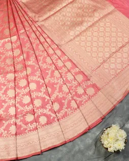 Pink Banaras Silk Saree T4581312