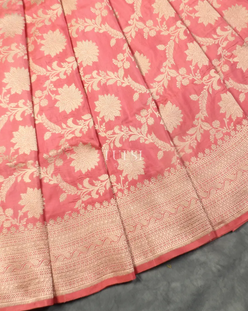 Pink Banaras Silk Saree T4581314