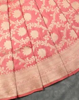 Pink Banaras Silk Saree T4581314