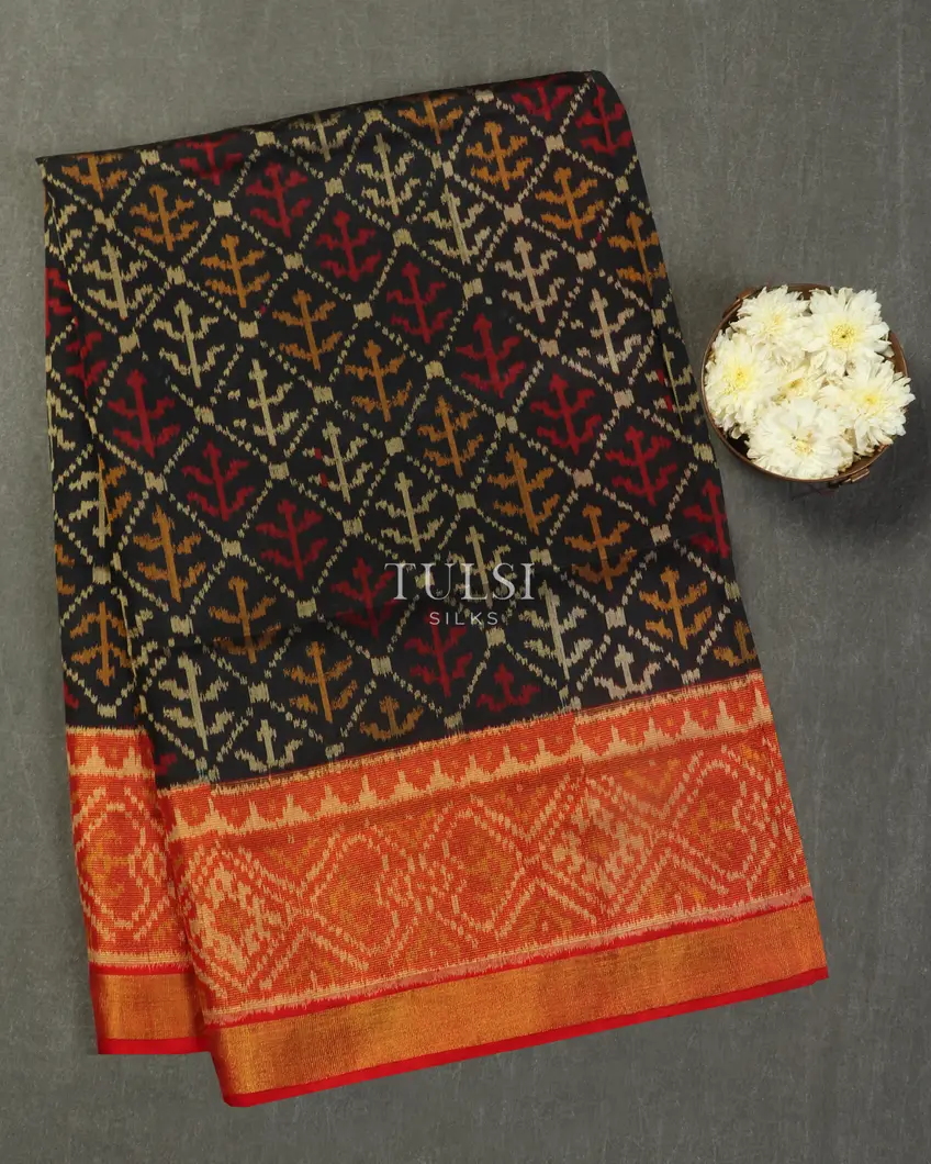 Black Patola Silk Saree T471686-image