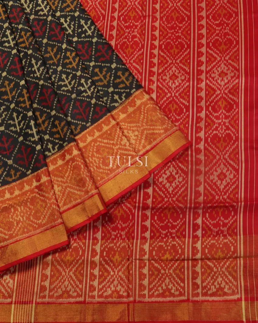 Black Patola Silk Saree T4716862