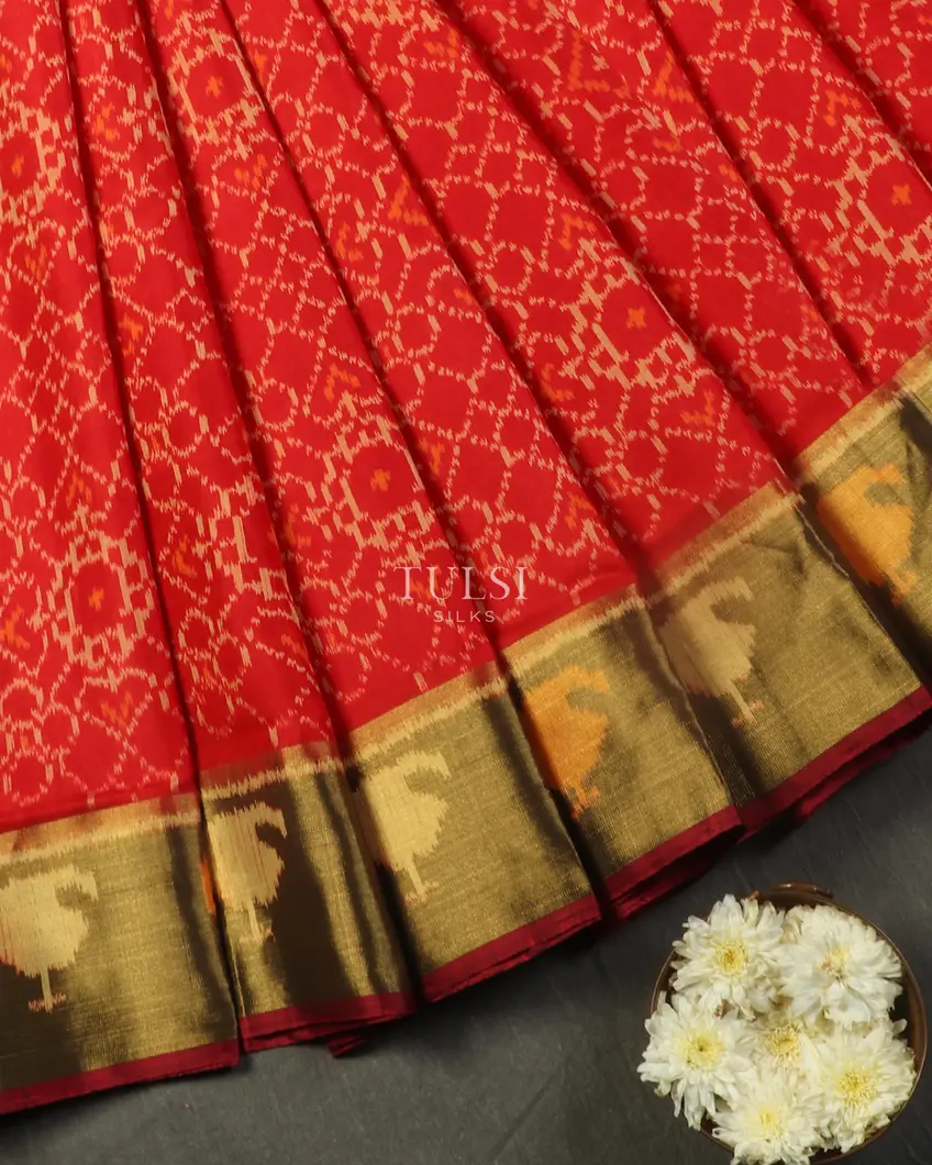 Red Patola Silk Saree T5055952