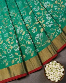 Greenish Blue Uppada Silk Saree T5028314