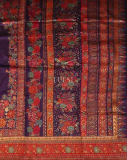 Purple Kashmir Kani Silk Saree T5063286
