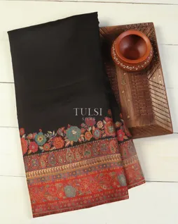 Black Kashmir Kani Silk Saree T5063291