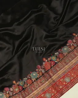 Black Kashmir Kani Silk Saree T5063295