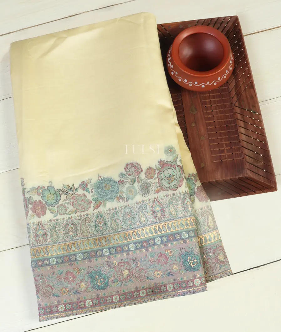 Cream Kashmir Kani Silk Saree T507090-image