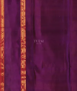 Purple Silk Cotton Saree T5053963