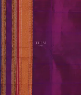 Purple Silk Cotton Saree T5053813