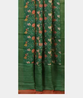 Green Kota Cotton Saree T5067022