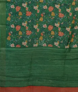 Green Kota Cotton Saree T5067024