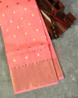 Pink Chanderi Silk Saree T4879361