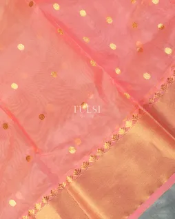 Pink Chanderi Silk Saree T4879364