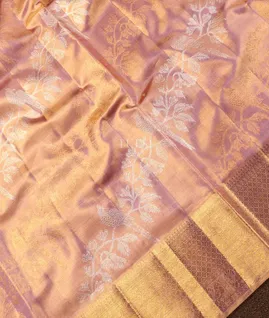 Pink Tissue Kanjivaram Silk Saree T5087944