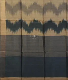 Beige Tussar Printed Saree T5074554