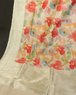 Off-White Banaras Kathan Silk Saree T5101014