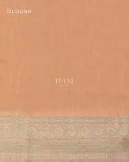 Peach Banaras Kathan Silk Saree T5009583